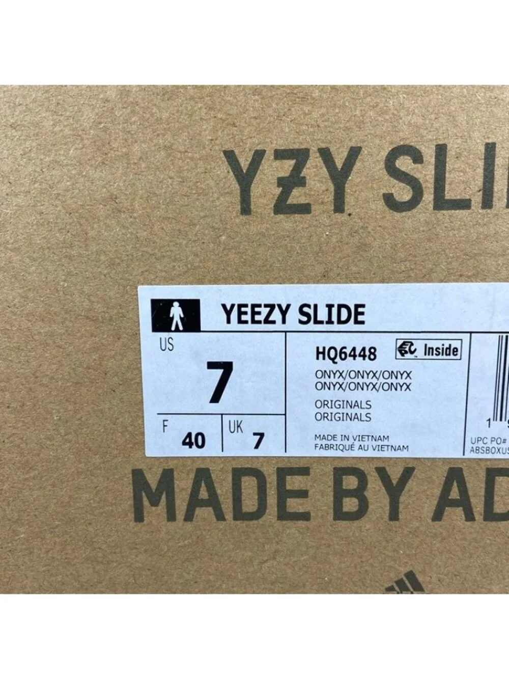 Adidas Yeezy Slide Onyx Size 7 Men HQ6448